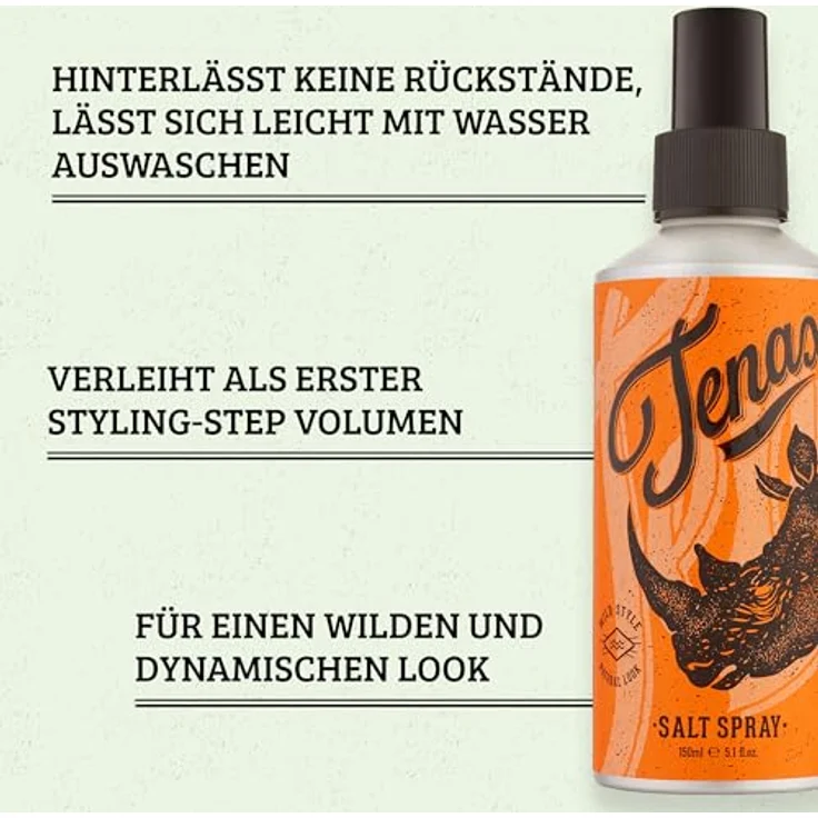 TENAX Sea Salt Spray, 150 ml, Styling Spray für halbmattes Finish und leichten Halt, ideal für alle Haartypen – Bild 5
