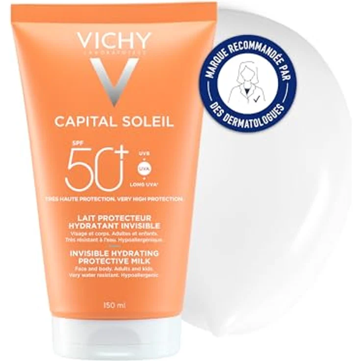 Vichy Capital Soleil Sonnenschutz-Milch LSF 50+, 150 ml - Hochwirksamer Sonnenschutz für empfindliche Haut, wasserfest – Bild 2
