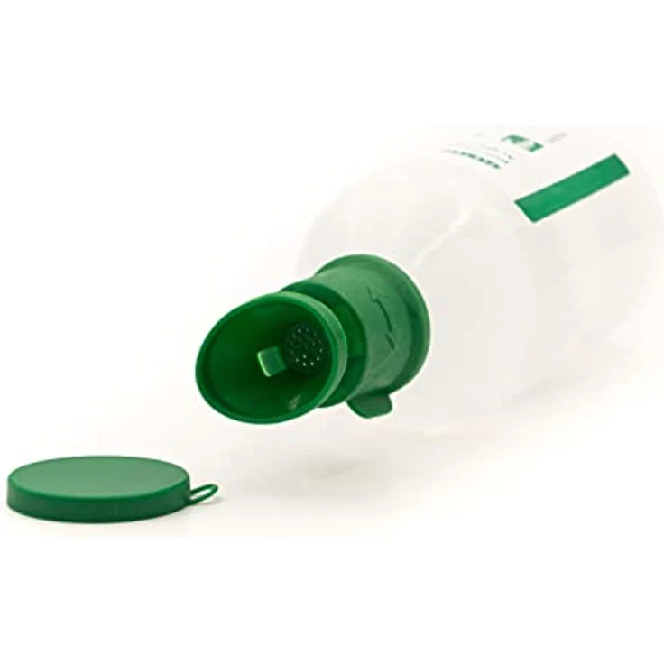 FLEXEO Augenspülung 250ml NaCl 0,9 Kochsalzlösung - Augenspülflasche - Eye wash - sterile Augenspüllösung - Augenspülmittel mit Salzlösung - Augenbad, ergonomische Augenschale – Bild 2