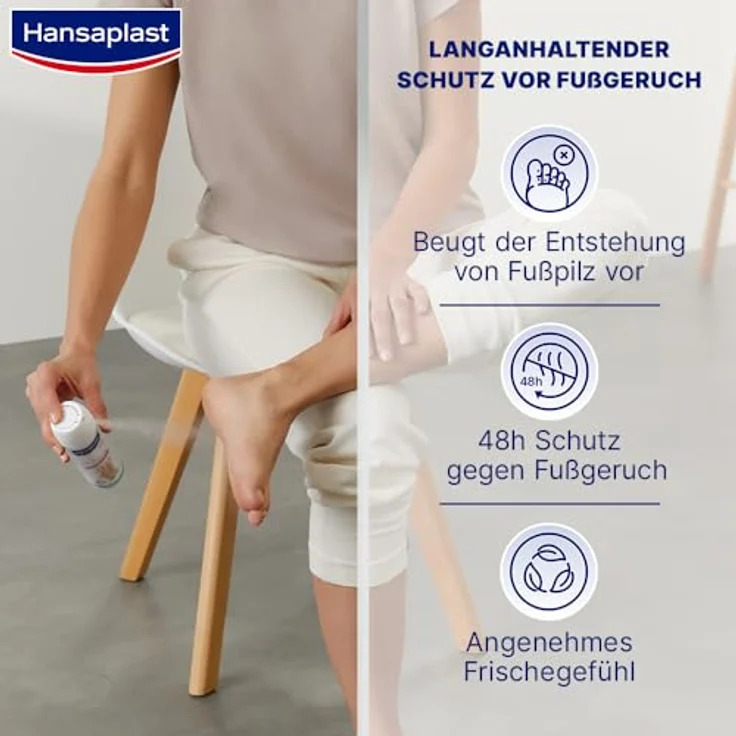 Hansaplast Fußpilz 2in1 Deo, 150 ml, wirksam gegen Fußpilz und geruchsbindend – Bild 2