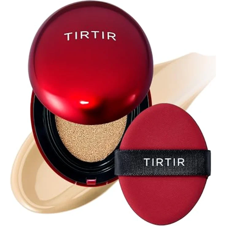TIRTIR Mask Fit Red Cushion, langanhaltendes Make-up im Schwämmchen mit hohem UV-Schutz, Farbton 24W Soft Beige, 18 g – Bild 1
