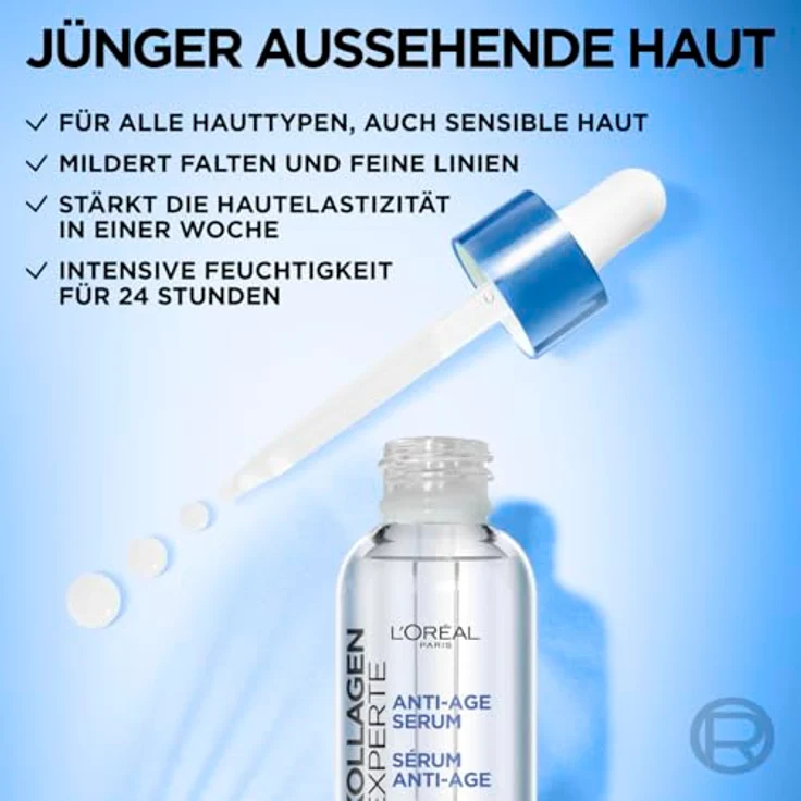 L’Oréal Paris Kollagen Experte Anti-Age Serum, Milderung von Falten mit Vitamin C, 30 ml – Bild 4