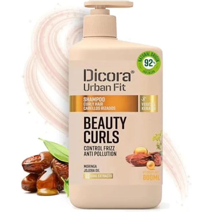 Dicora Urban Fit Beauty Locken Shampoo, nährendes Shampoo für lockiges Haar, 800 ml