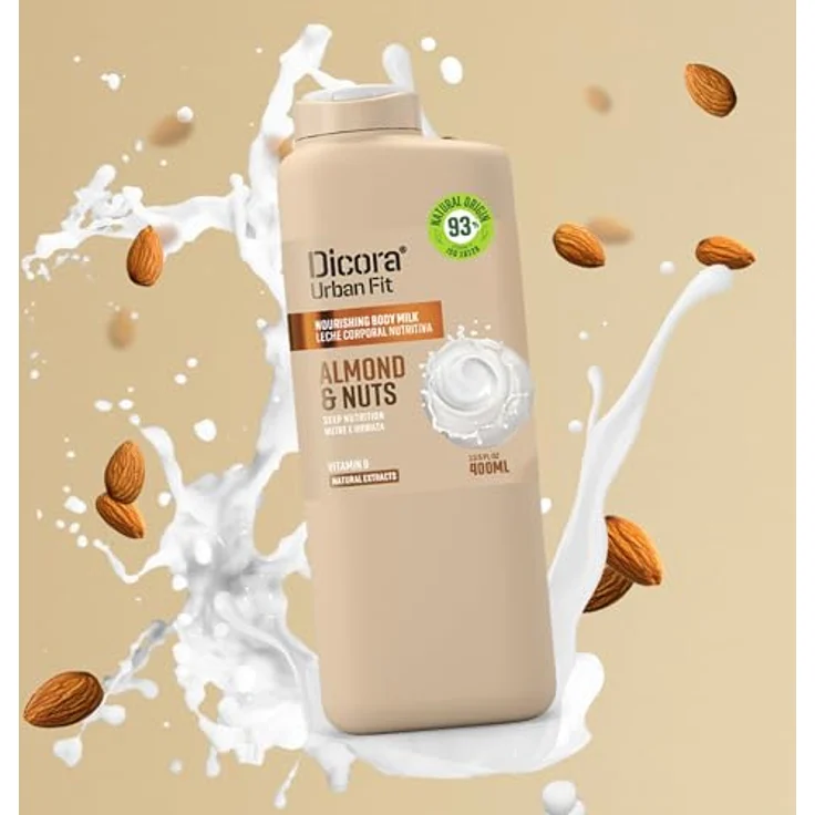 Dicora UrbanFit Body Milk Vitamina B, 400 ml, mit Milch von Mandeln und Walnüssen, cruelty-free – Bild 3