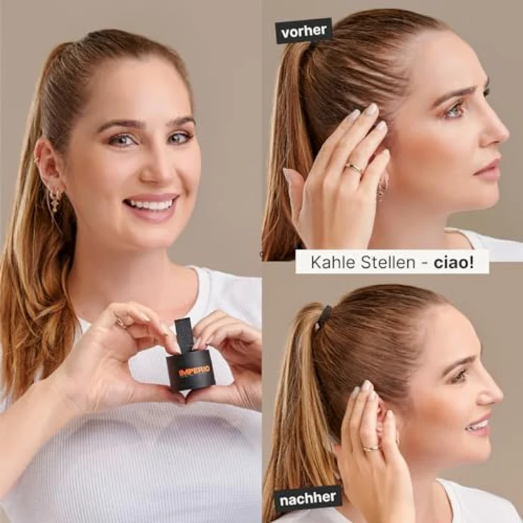 Imperio Hair Concealer Powder, Haarfärbemittel für dichteres Haar, 4g - Light Grey – Bild 5