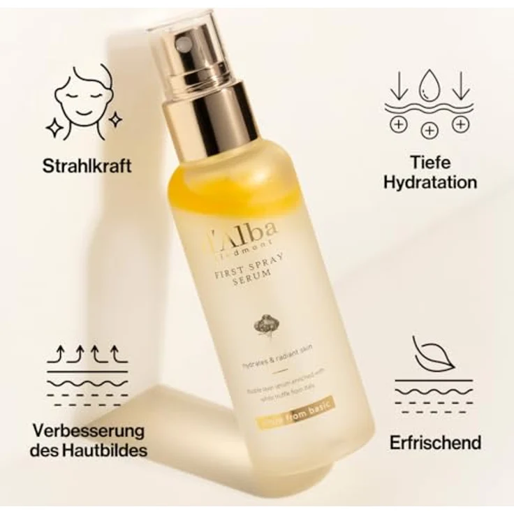 d'Alba White Truffle Mist Serum, Gesichtsserum mit Antioxidantien und Niacinamid, 100ml, vegan und hypoallergen – Bild 5