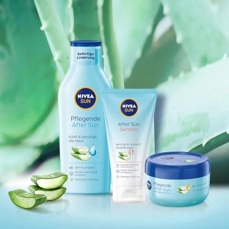 NIVEA SUN Pflegende After Sun Lotion, 400 ml, mit Bio-Aloe Vera und Hyaluron für 48h Feuchtigkeit – Bild 5