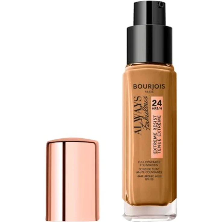 Bourjois Always Fabulous, langanhaltende Make-up Foundation SPF 20, 30 ml, Farbton 520 Caramel – Bild 2