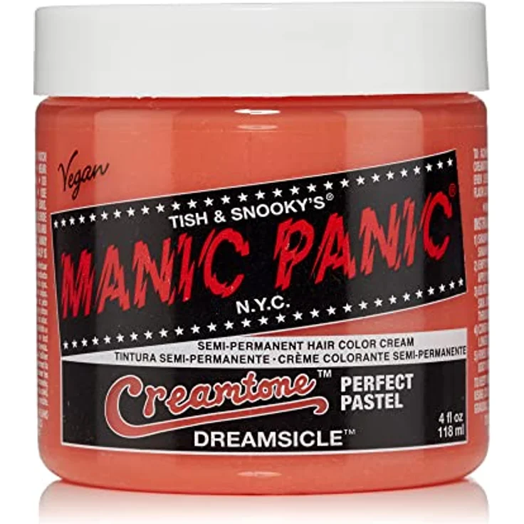 Manic Panic Dreamsicle Pastel Classic Creme, semipermanente Haarfarbe in orange, vegan und tierversuchsfrei, 118 ml – Bild 1