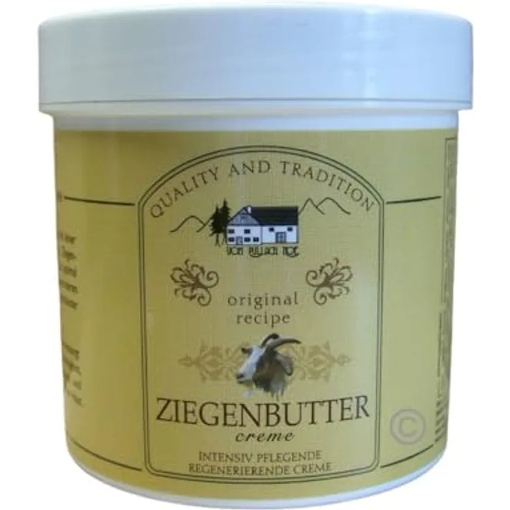 Pullach Hof Ziegenbutter Creme, intensiv pflegende Bodylotion, 2 Dosen à 250 ml