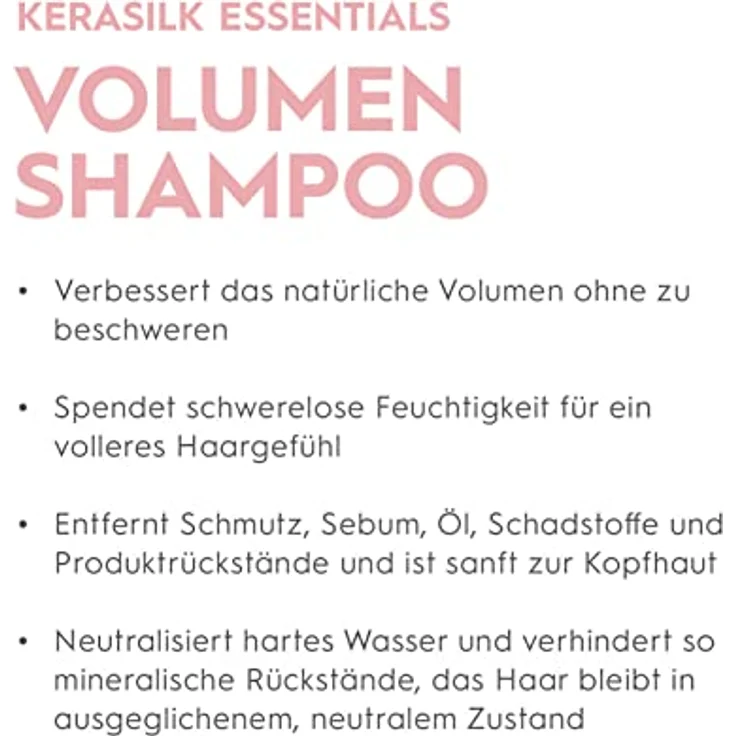 Kerasilk Essential, Volumen Shampoo für feines, kraftloses Haar, 250ml – Bild 2