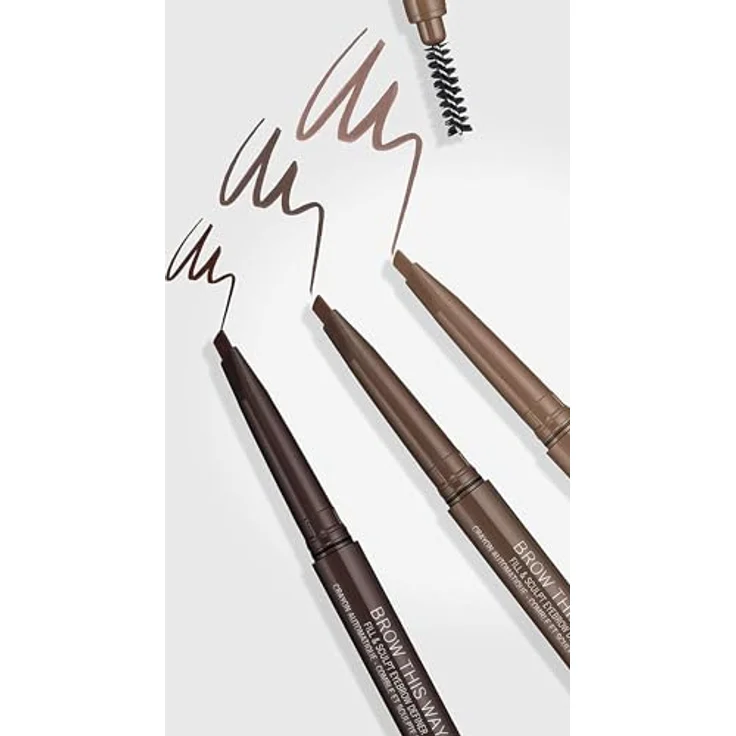 Rimmel Brow This Way Augenbrauenstift, 2 in 1 Bürste, Farbton 002 Medium Brown, 0.25 g, vegan mit Langzeiteffekt – Bild 5