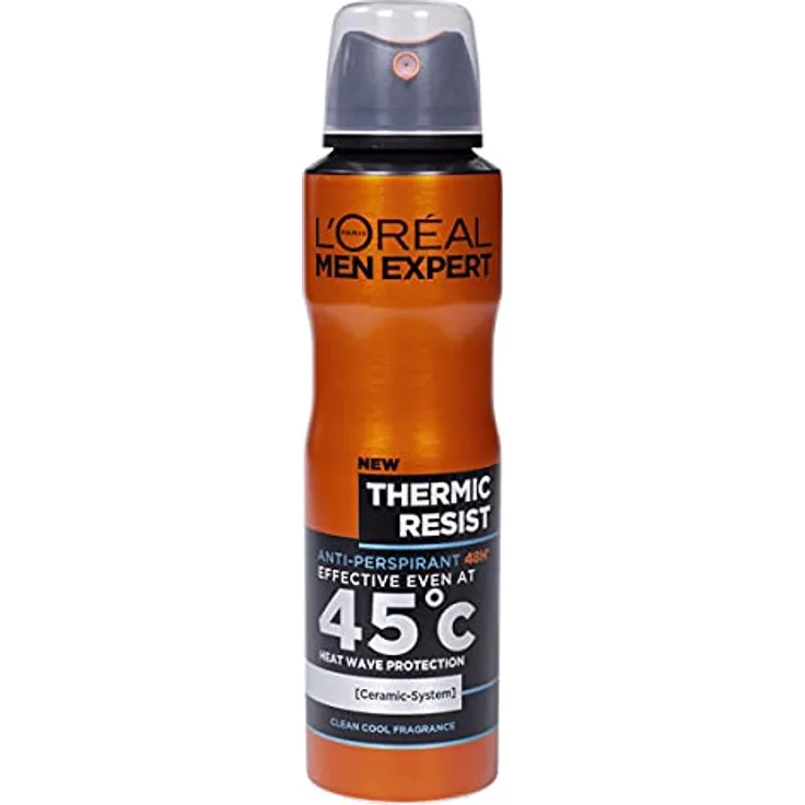 L'OREAL Men Expert Thermo Resist Antitranspirant Deodorant Spray 150ml, effektiver Schutz für 48 Stunden