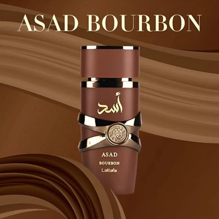 Lattafa Asad Bourbon 100 ml EDP Damenduft, Mirabelle, Lavendel, Vanille, Vetiver, Bernstein – Bild 2