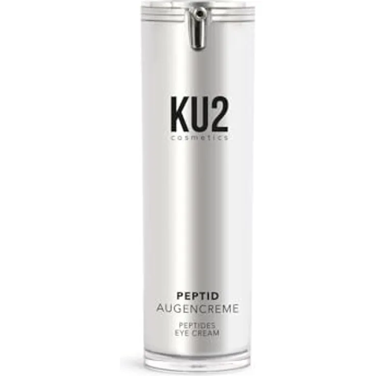 KU2 Cosmetics Peptid Augencreme, Anti-Aging Augenpflege mit Peptiden, gegen Augenringe und Schwellungen, 30 ml, vegan, Made in Germany