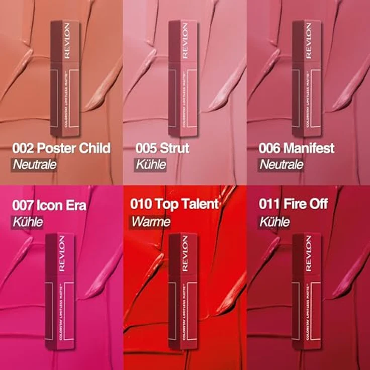 Revlon Cosmetics ColorStay™ Limitless Matte, langanhaltender Lippenstift mit mattierendem Effekt, Farbton 002 Poster Child, 5 ml – Bild 8