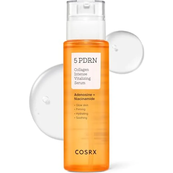 COSRX 5 PDRN Collagen Intense Vitalizing Serum 100ml – Glow-Serum mit Kollagen, Hyaluronsäure, straffend und feuchtigkeitsspendend