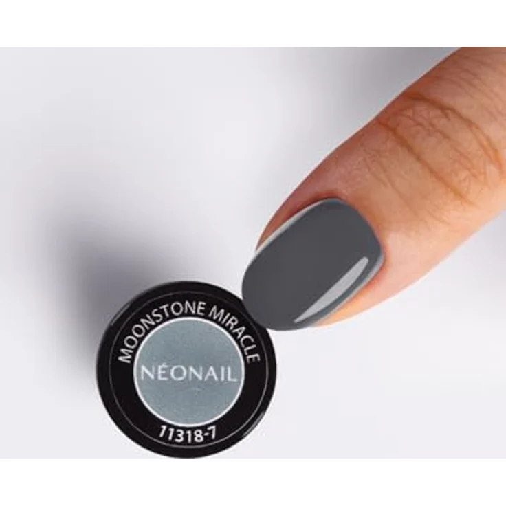 NÉONAIL UV Nagellack 7,2 ml - GRAU - MOONSTONE MIRACLE - Starke Pigmentierung, bis zu 21 Tage haltbar - UV Lack - Gel Nägel - Nageldesign - Shellack – Bild 3