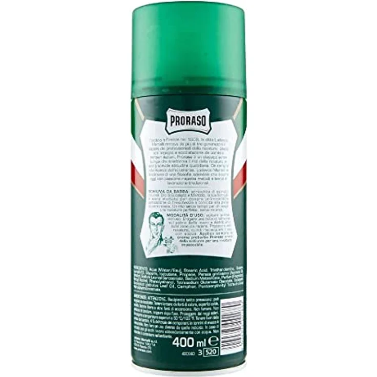 Proraso Rasierschaum Spender Eukalyptusöl und Menthol 400ml – Bild 3