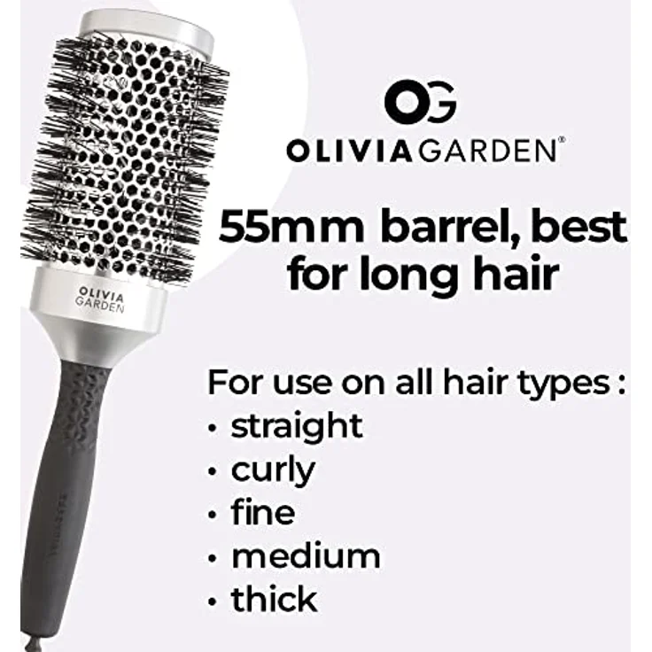 Olivia Garden - Essential Blowout Classic Haarbürste, 53 mm, hitzebeständiges Aluminium und antistatisch – Bild 3