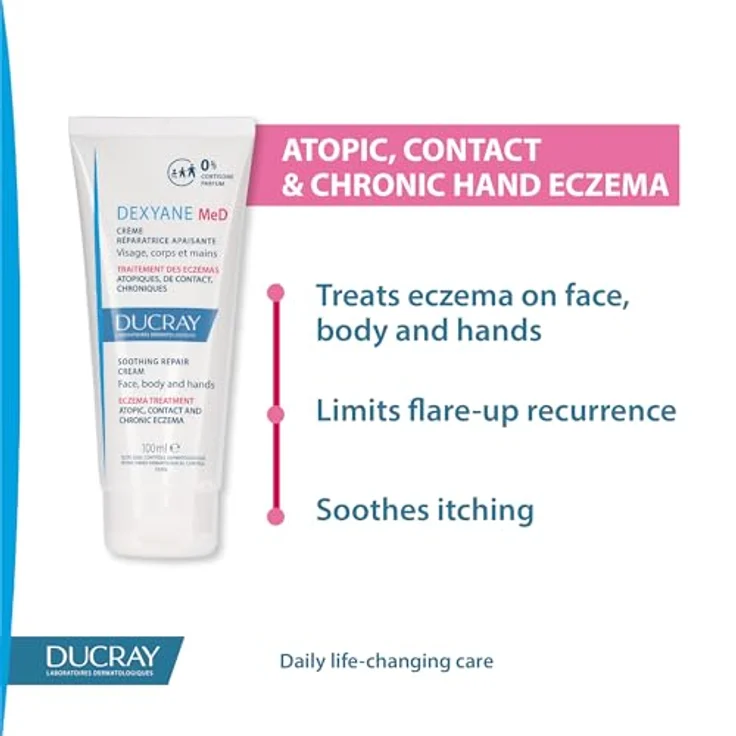 Ducray Creme Dexyane Med Creme Reparatrice Apaisante 100 ml Tagespflege für Damen und Herren – Bild 6