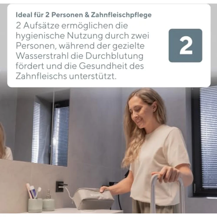 B.WELL TH-912 Standarddüse, 2 Stück, effektive Zahnreinigung mit direkt Wasserstrahl und Zahnfleischmassage – Bild 4