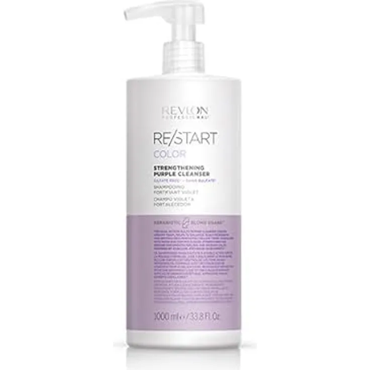 RE/START Purple Cleanser, 1000 ml, neutralisierendes Shampoo, neutralisiert unerwünschte Gelbtöne, regeneriert das Haar, vestärkt den Farbglanz und reduziert Haarbruch