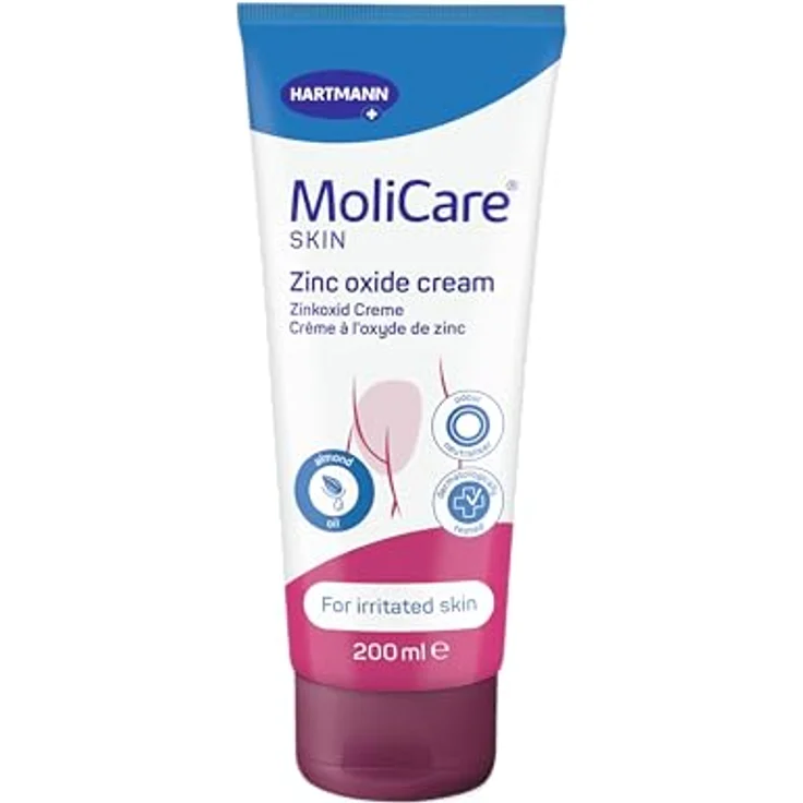 MoliCare Skin Zinkoxidcreme reizlindernd + entzündungshemmende Wirkung 200 ml – Bild 2