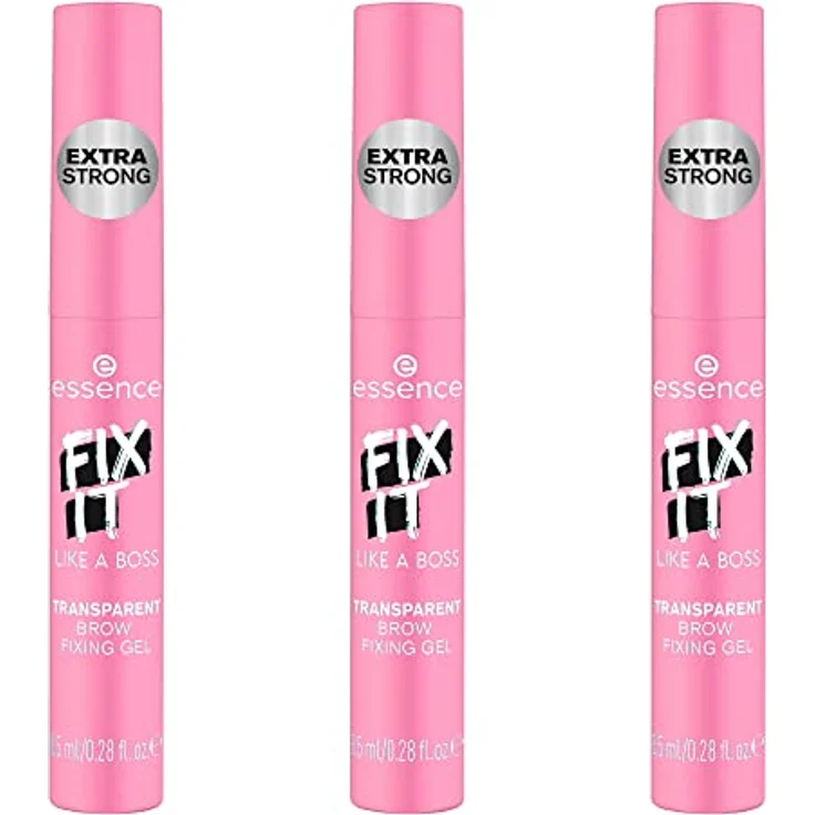 essence FIX IT LIKE A BOSS TRANSPARENT BROW FIXING GEL, Augenbrauengel, Transparent, fixierend, transluzent, vegan, ohne Mikroplastikpartikel, Nanopartikel frei, ölfrei, 3er Pack (3x8.5ml) – Bild 1