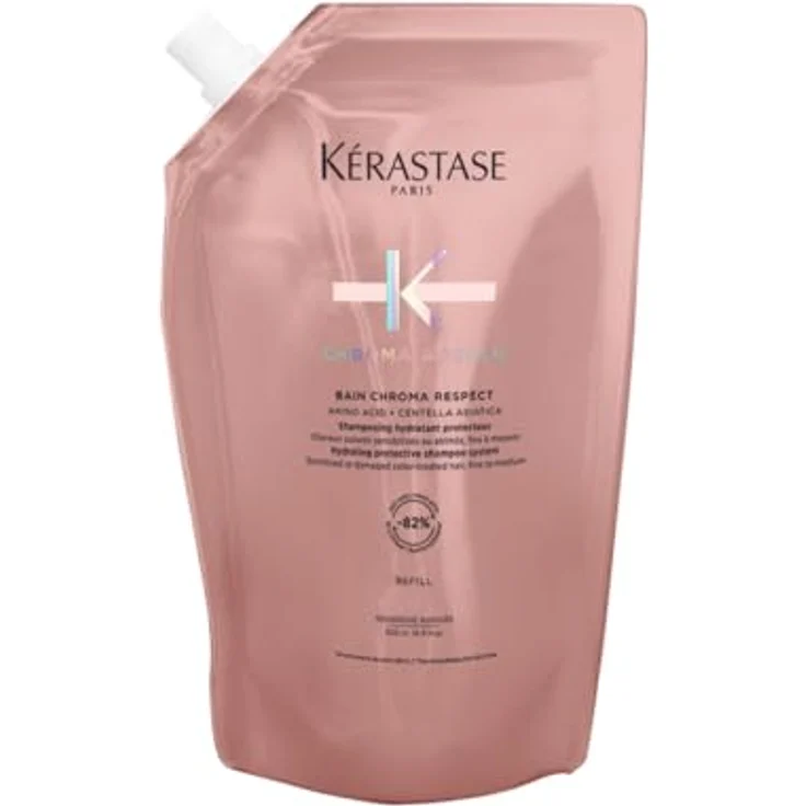 Kerastase Chroma Absolu, Pflegendes Shampoo für geschädigtes und coloriertes Haar, Mehr Glanz und Geschmeidigkeit, 500 ml Nachfüllpack – Bild 1