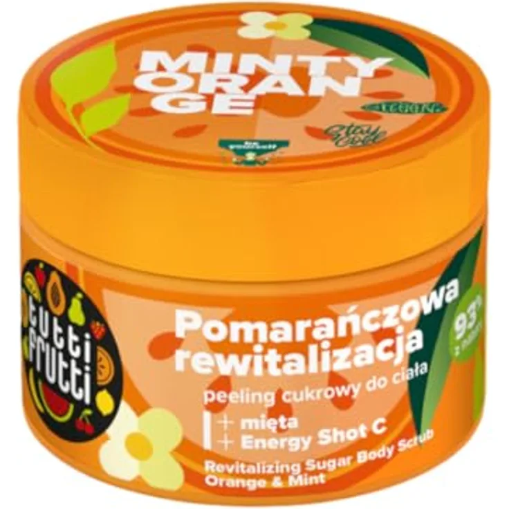 Farmona Tutti Frutti Minty Orange, Körperpeeling 300ml zur Entfernung abgestorbener Hautzellen, orange