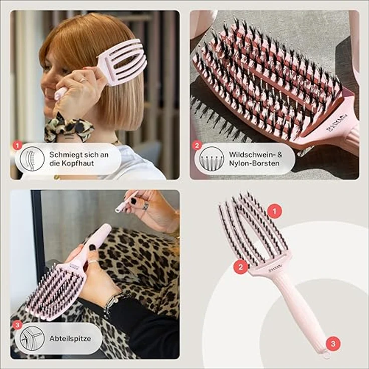 Olivia Garden Fingerbrush Combo Medium Pastel Pink Bürste FB-CMOPI – Bild 4