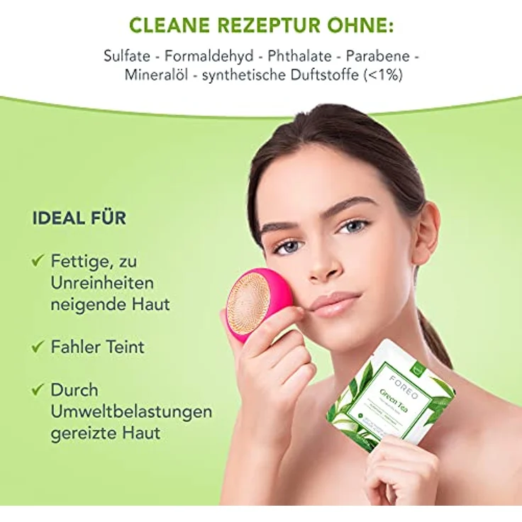 Foreo Gesichtspflege Intelligente Maskenbehandlung Ufo Mask green Tea 6 x 1 Stk. – Bild 2