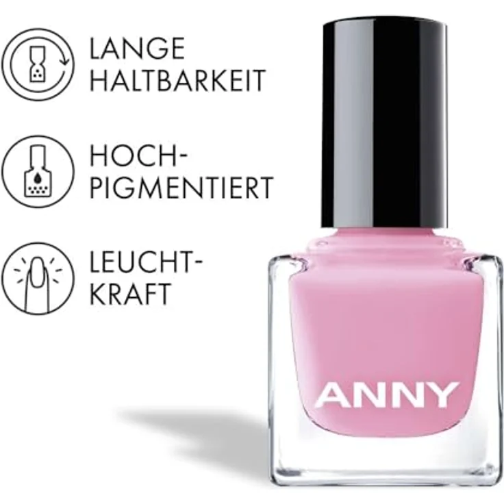 ANNY Nail Polish Devine Rose, Hochwertiger Farb-Nagellack mit langanhaltendem Glanz, splitterresistent und schnelltrocknend, 15ml – Bild 4