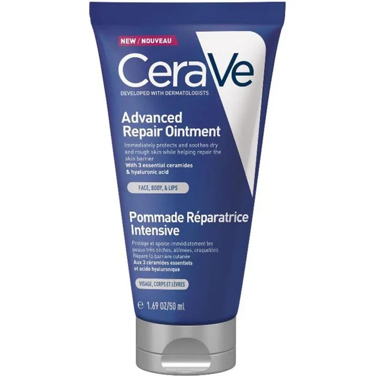 CeraVe Advanced Salbe Repair Ointment, 50 ml - Reparierende Creme für trockene und empfindliche Haut, ohne Duftstoffe