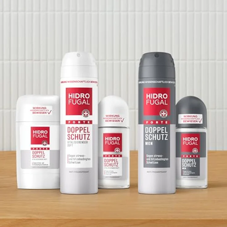 Hidrofugal FORTE DOPPEL SCHUTZ Spray, starker Antitranspirant Schutz gegen stress- und hitzebedingtes Schwitzen, Deospray ohne Ethylalkohol mit vitalisierendem Duft, 150 ml – Bild 3