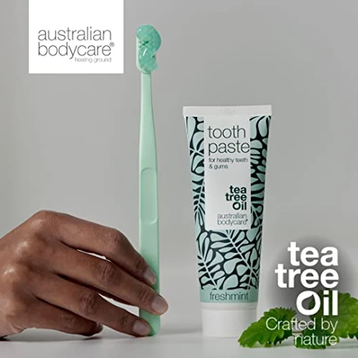 Australian Bodycare Zahnpasta mit Teebaumöl und frischer Minze - 75ml | Zur täglichen Pflege bei Paradentose, blutendem Zahnfleisch, und schlechtem Atem | Kieselsäure verhilft zu weißeren und gesünderen Zähnen – Bild 4