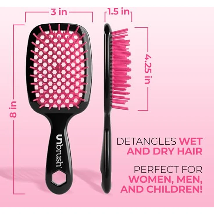 UNbrush Original Collection Detangling Hair Brush, sanfte Entwirrung für nasses und trockenes Haar, Blossom Pink, Unisex – Bild 5