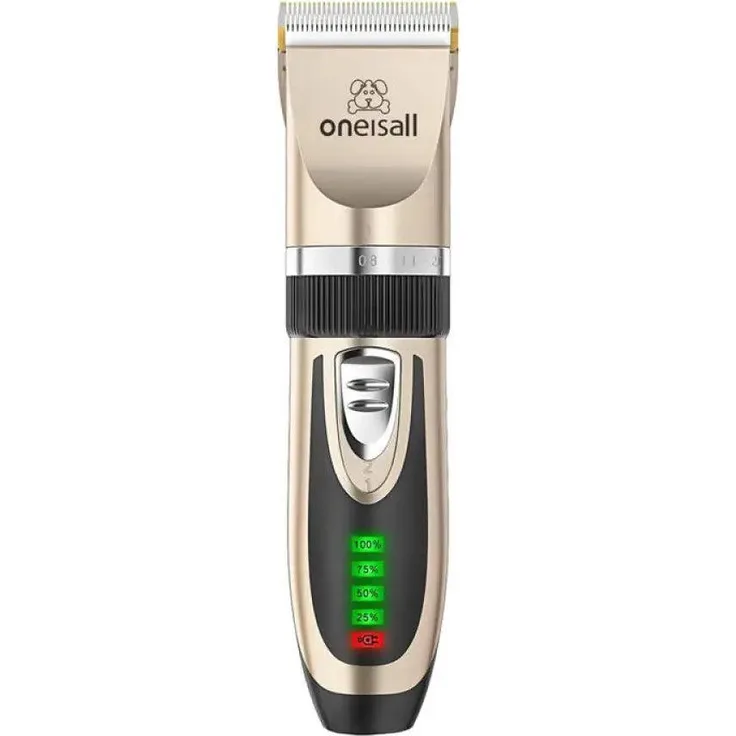 Oneisall X2, Trimmer / Tierschermaschine mit 240 Minuten Akkulaufzeit, 6 Aufsätzen und leisem Betrieb