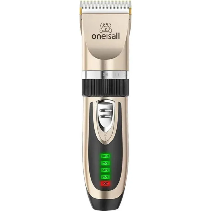 Oneisall X2, Trimmer / Tierschermaschine mit 240 Minuten Akkulaufzeit, 6 Aufsätzen und leisem Betrieb