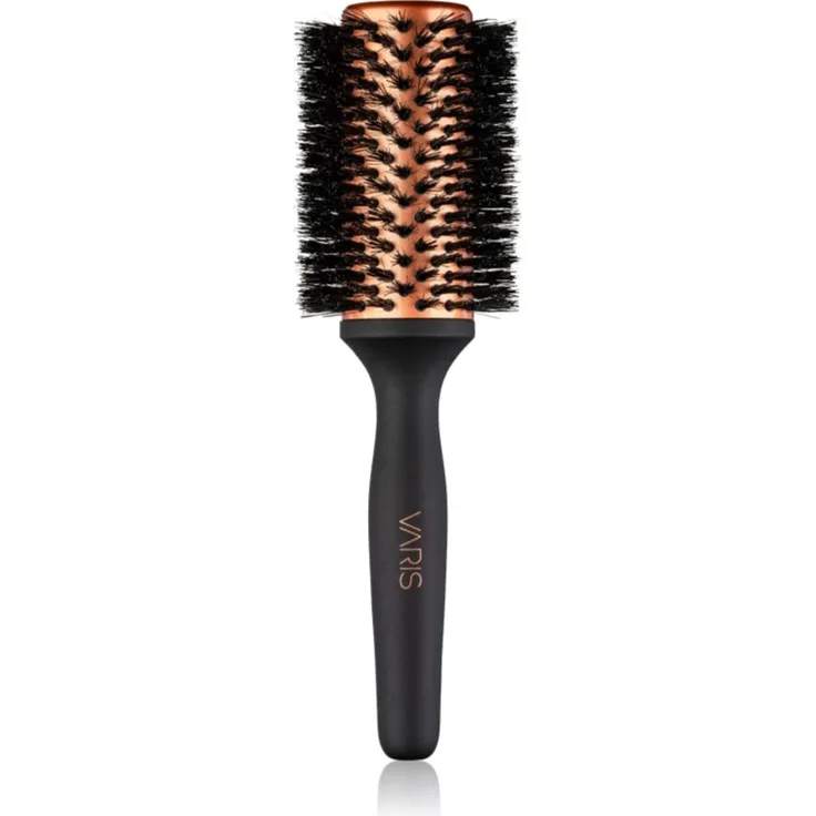 VARIS Boar Brush Rundbürste mit Wildschweinborsten Large 43 mm 1 St. Antistatische Rundbürste mit Wildschweinborsten, rutschfestem Griff, für Damen, Haarbürsten & -kämme