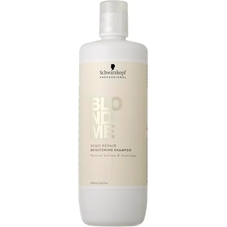 Schwarzkopf Professional Blondme Bond Repair Brightening Shampoo, aufhellendes Shampoo für blonde Haare, vegan, 1000 ml