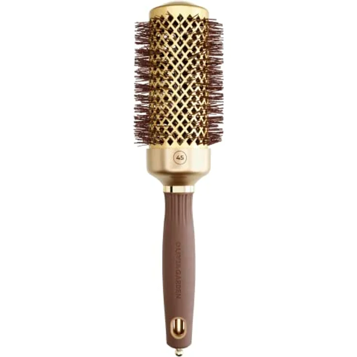 Olivia Garden - Expert Blowout Shine Gold & Brown Hairbrush - 45 – Bild 2