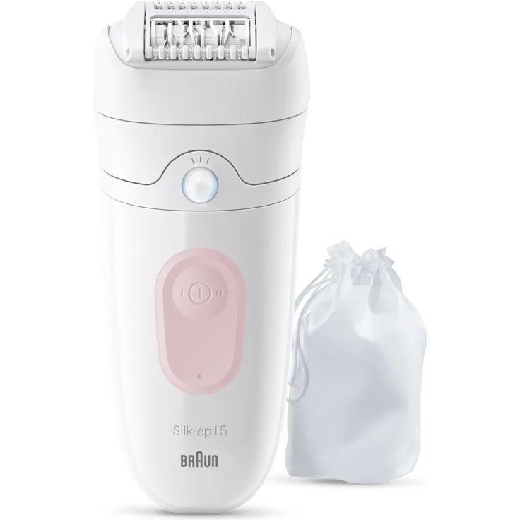 Braun Silk-épil 5 SE5-011, kabelloser Epilierer mit MicroGrip-Technologie und Massagerollenaufsatz