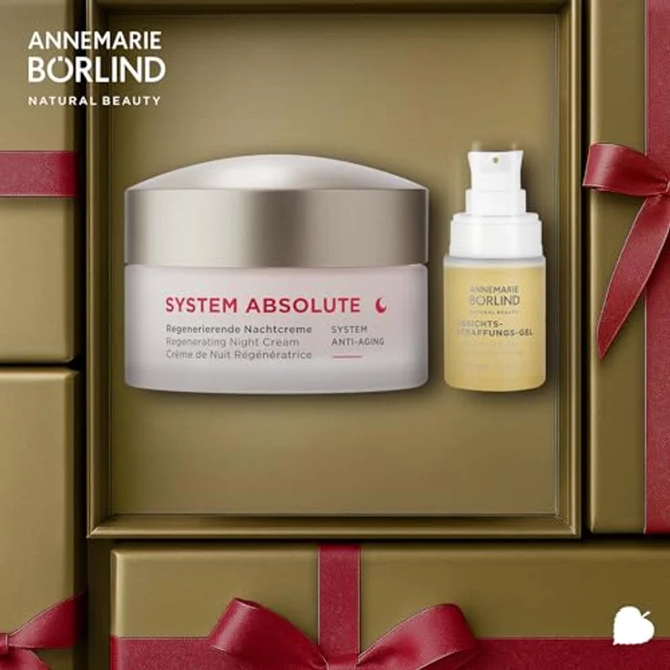 ANNEMARIE BÖRLIND SYSTEM ABSOLUTE Winter Power Night Set - Regenerierende Nachtcreme (50 ml) + Gesichtstraffungs-Gel (15 ml), 100% natürliche Anti-Aging Pflege, tierversuchsfrei – Bild 2