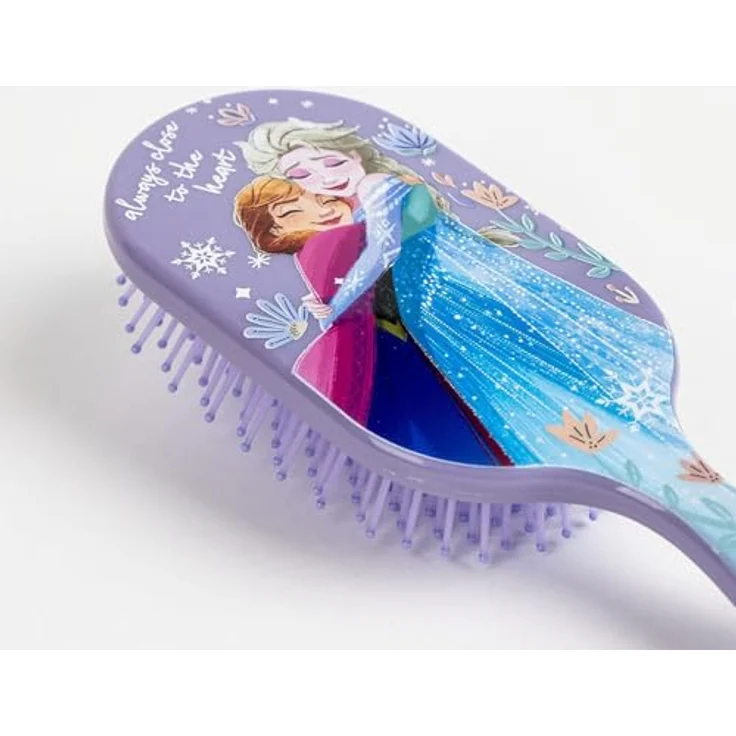 Cerda Haarbürste Disney Frozen, Kinderbürste mit Elsa & Anna Motiven, sanfte Kunststoffborsten für nasses und trockenes Haar – Bild 2