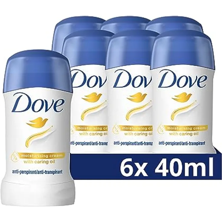 Dove Deodorant Stick Original Anti-Transpirant schützt 48 Stunden vor Körpergeruch und Achselnässe 40 ml 6 Stück
