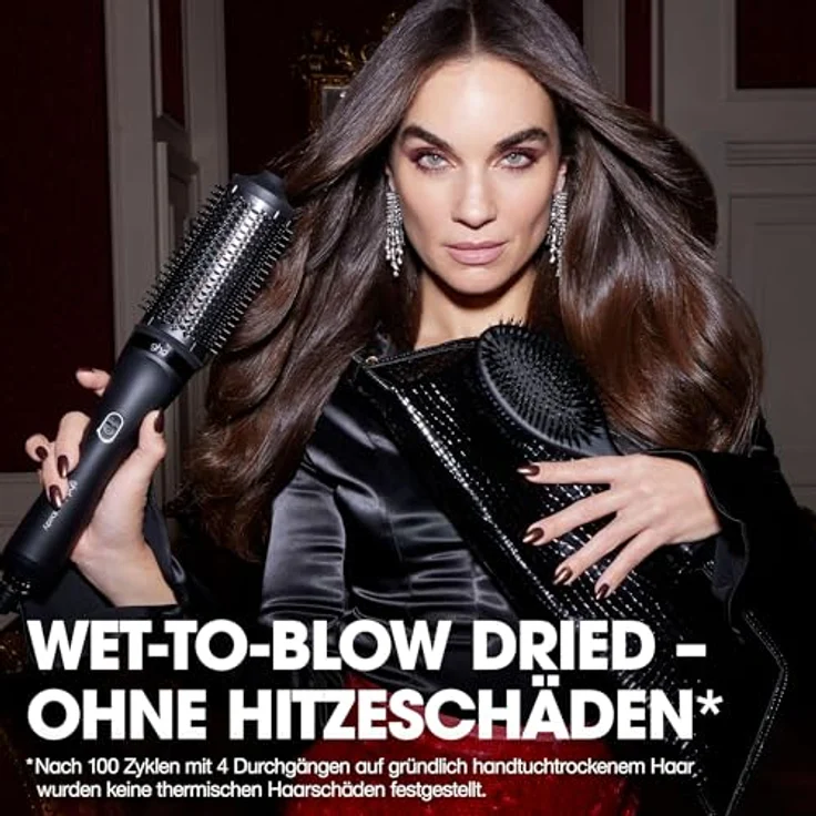 ghd duet blowdry Geschenkset, 2-in-1 Hair Dryer Brush mit Heat-Air Xchange Technologie, inklusive Hitze- und Reinigungsbürste, schwarz – Bild 4
