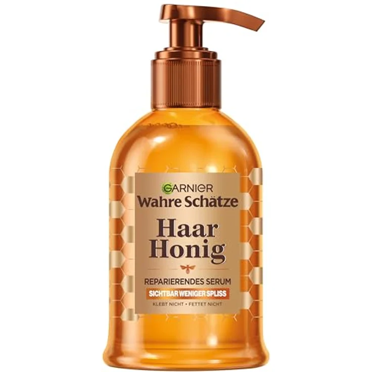 Garnier Wahre Schätze Haarserum, Reparierendes Serum mit Akazienhonig, Hitzeschutz bis zu 230°C, Honig Schätze, 115 ml – Bild 1