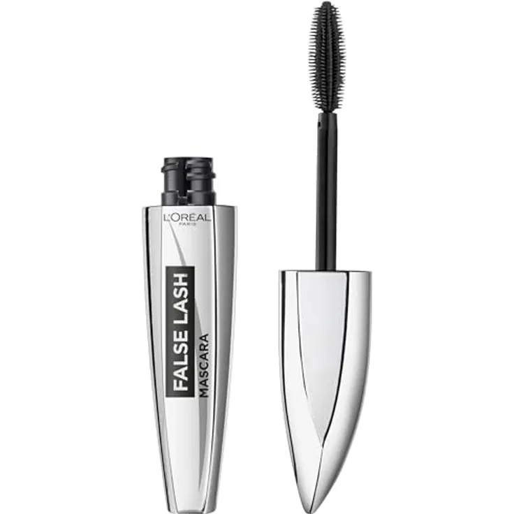 L'Oréal Paris Mascara False Lash, Wimperntusche für schwungvolle, lange und dichte Wimpern, Unwiderstehliches Volumen, Verführerische Rehaugen, Intensiv geschwungene Wimpern, Schwarz, 1 x 8,9 ml